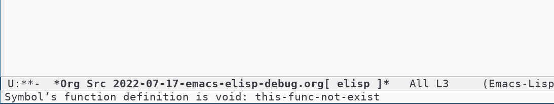echo area 提示找不到函数定义