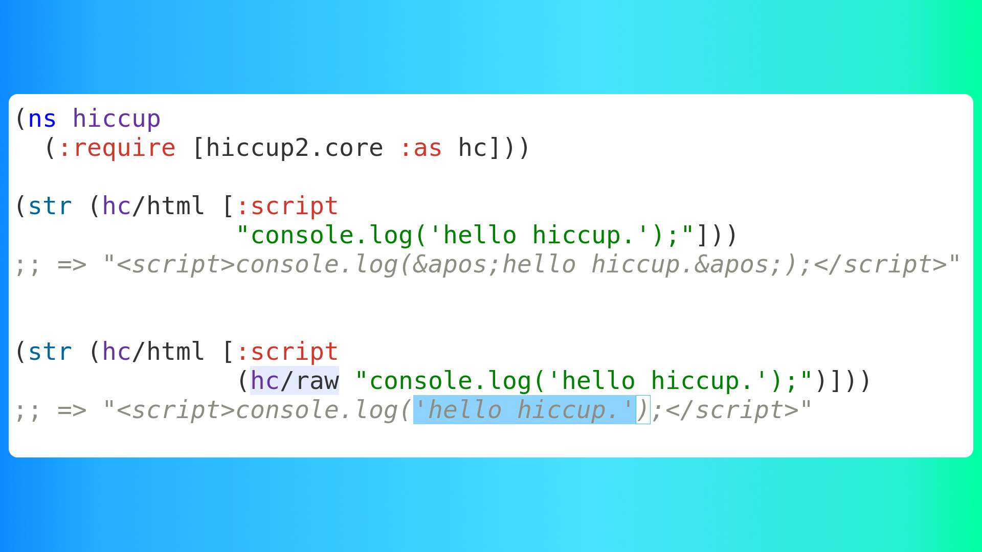 Hiccup raw in action